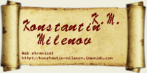 Konstantin Milenov vizit kartica